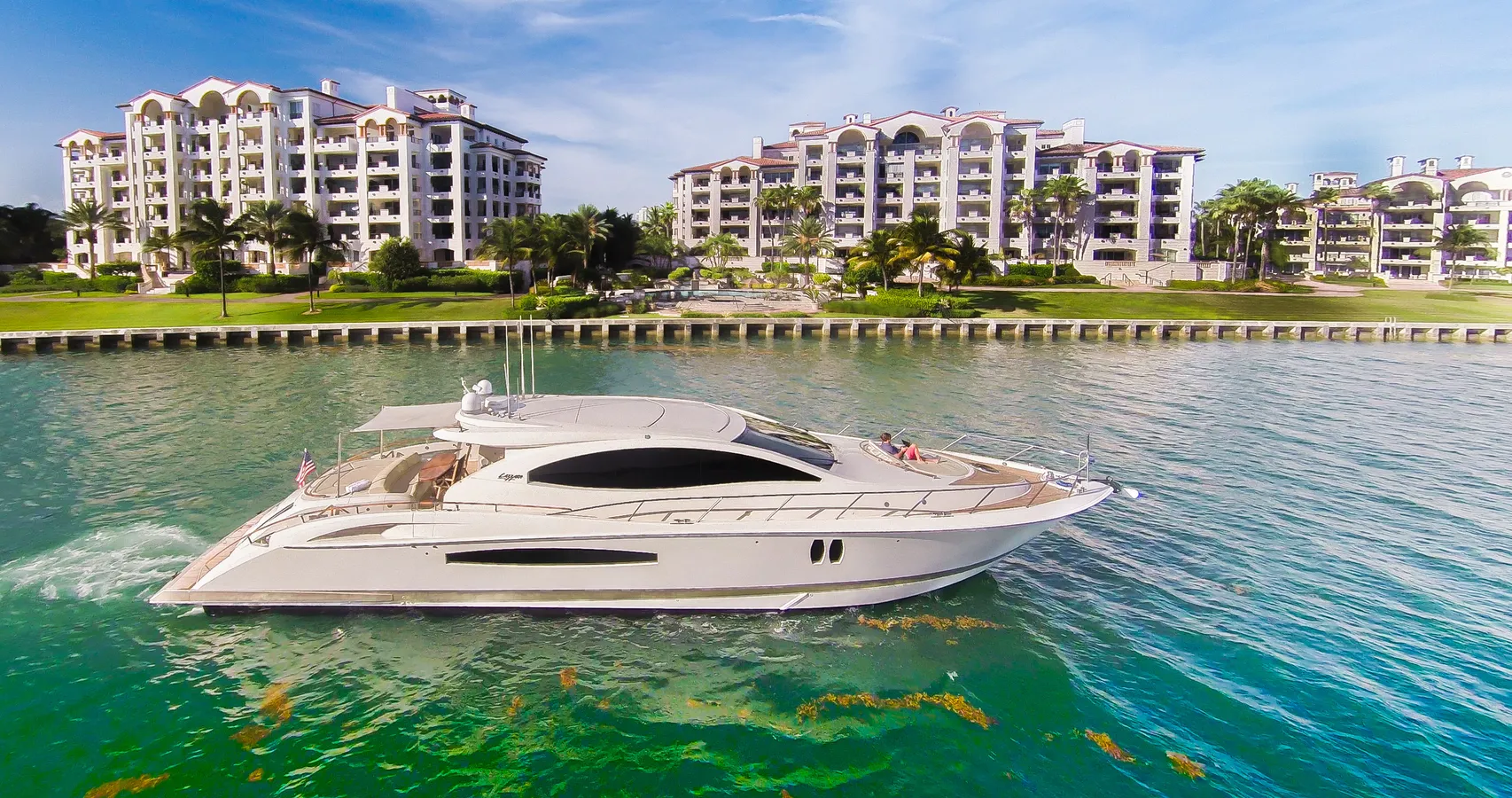 75’ Lazzara with Jet Ski